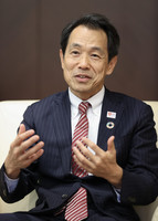 Nippon Life Insurance President Hiroshi Shimizu speaks in an interview in Tokyo's Chiyoda Ward on Dec. 9.