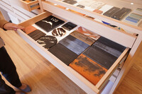 Samples of tiles incorporating the world of traditional 